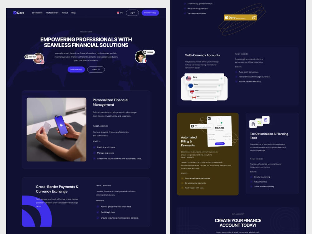 A Professional Landing page or website UI/UX Design in Figma | Upwork
