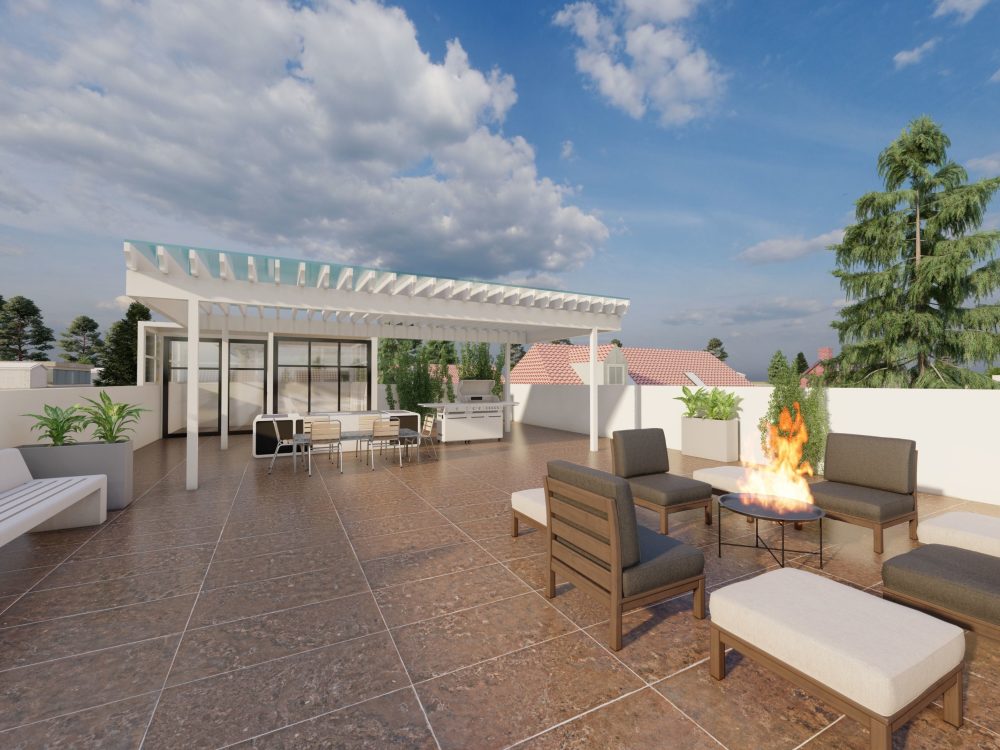 Landscape design & 3D rendering of outdoor deck , backyard, patio ...