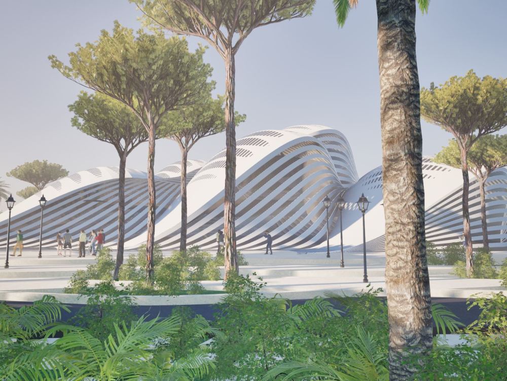 A futuristic architecture design, parametric method with grasshopper ...