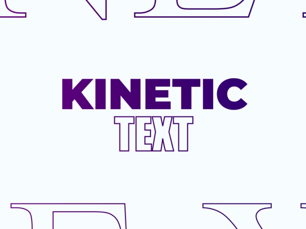 A custom kinetic text animation within 24H | Upwork