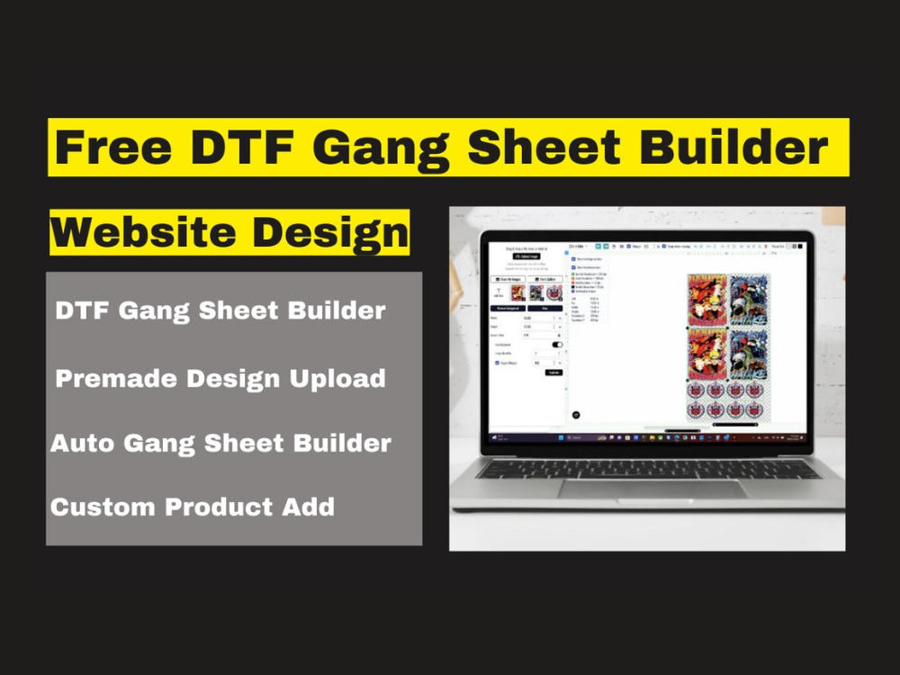 Design free dtf gang sheet builder website | Upwork