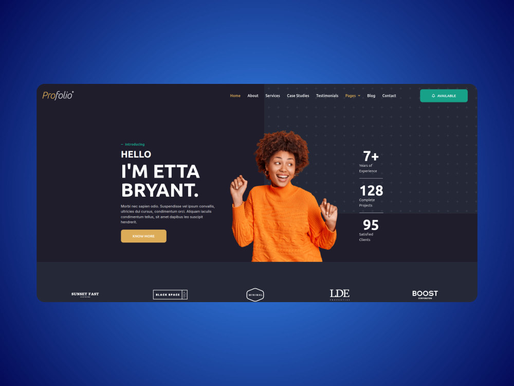 Professional Responsive Portfolio Website in WordPress | Upwork
