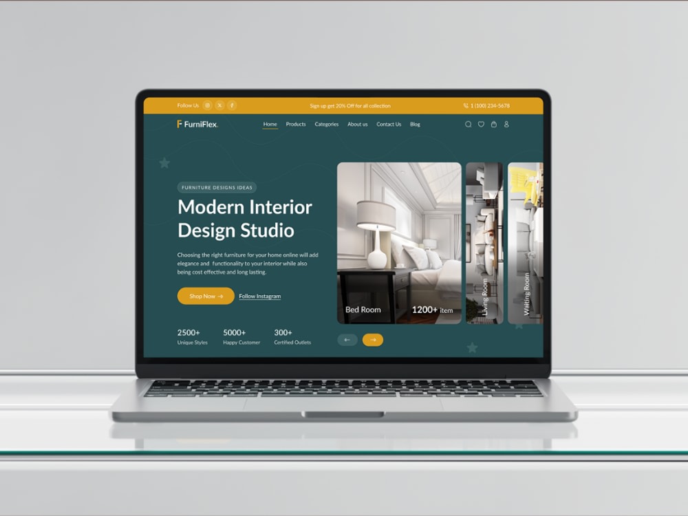 A sleek, mobile-friendly interior design website that attracts clients ...