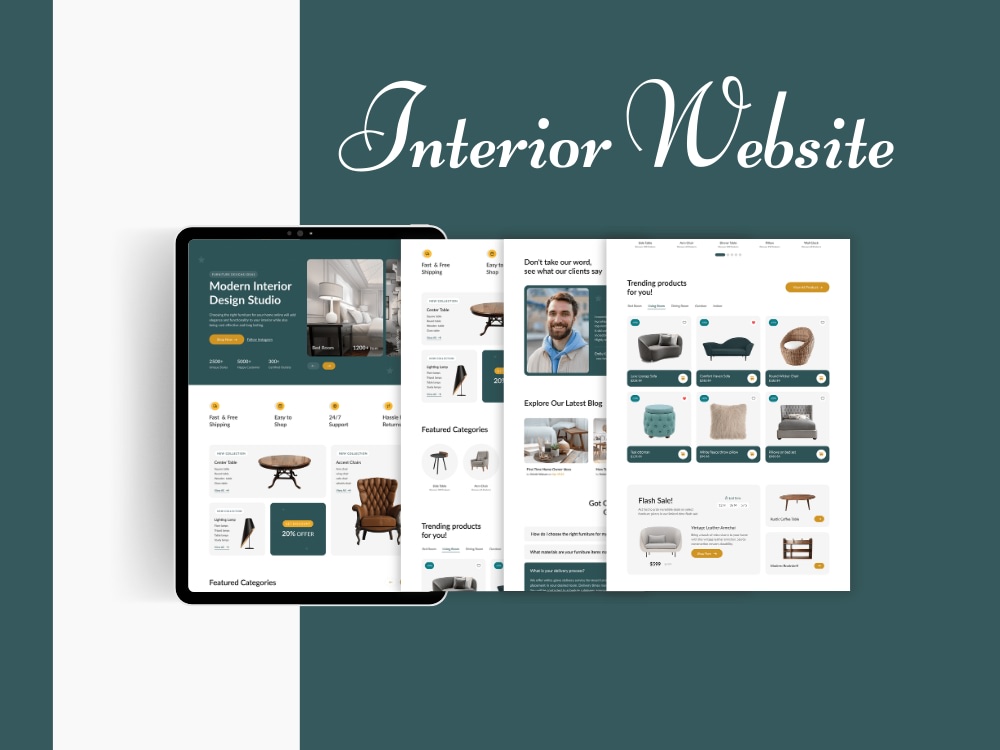 A sleek, mobile-friendly interior design website that attracts clients ...