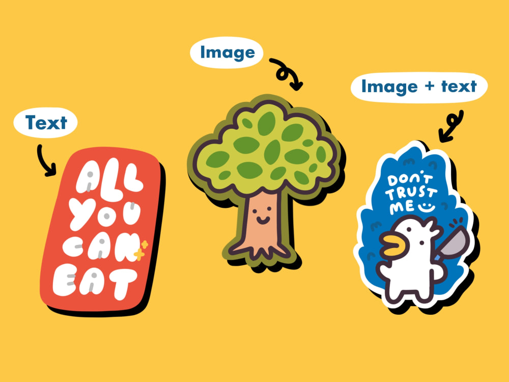 Cute stickers with hand drawn style | Upwork