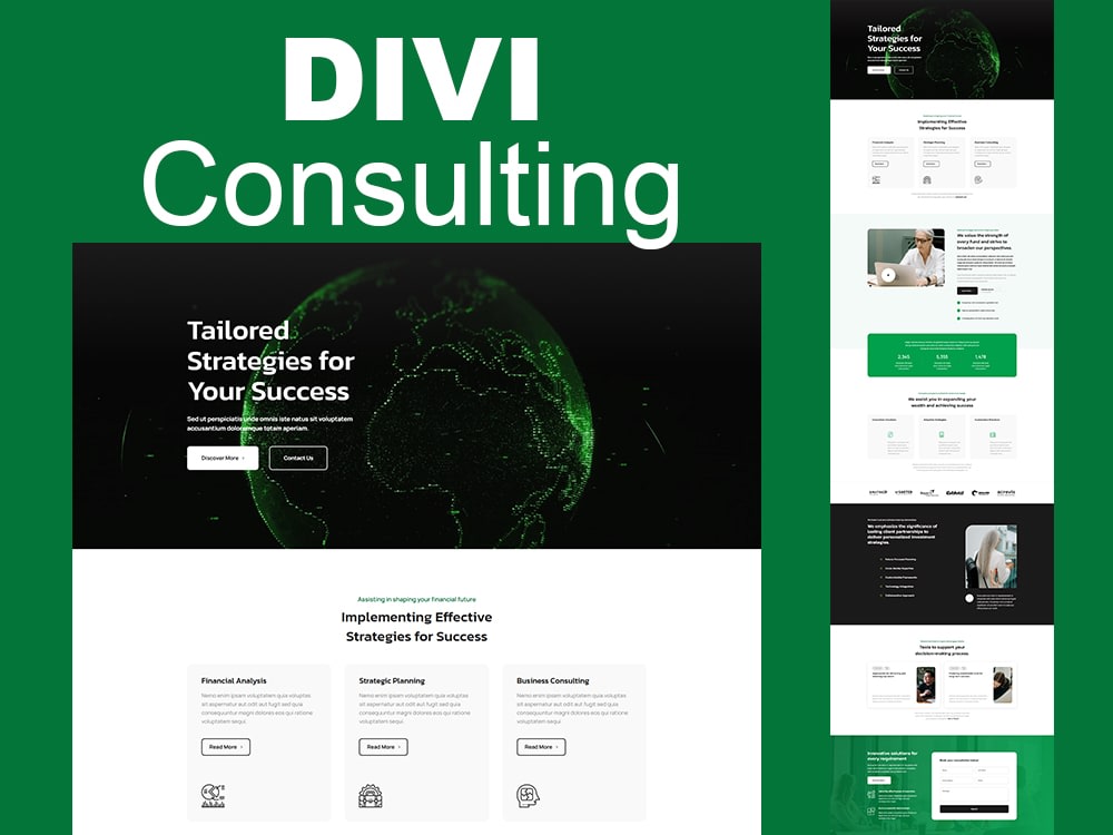 Custom WordPress Consulting Website Design Using Divi Theme | Divi ...