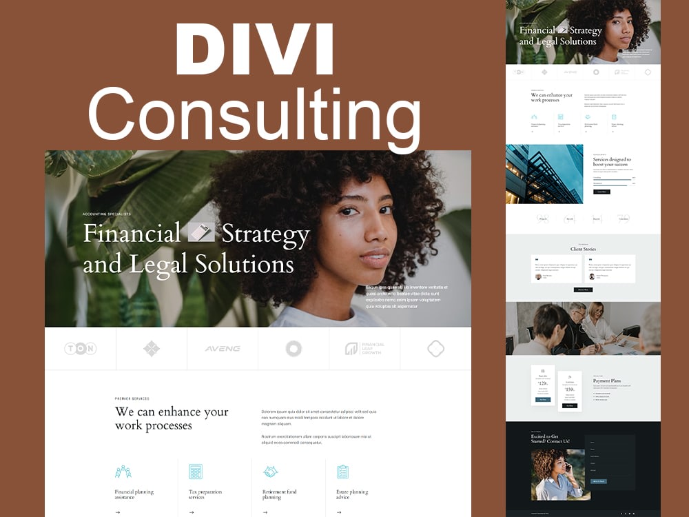 Custom WordPress Consulting Website Design Using Divi Theme | Divi ...
