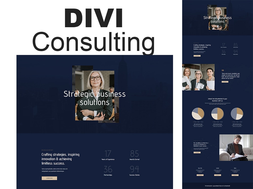Custom WordPress Consulting Website Design Using Divi Theme | Divi ...