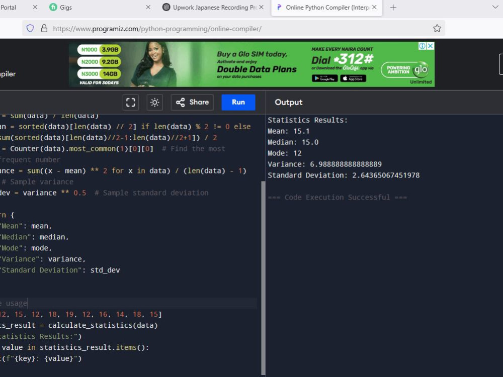 A Python Research Data Analysis | Upwork