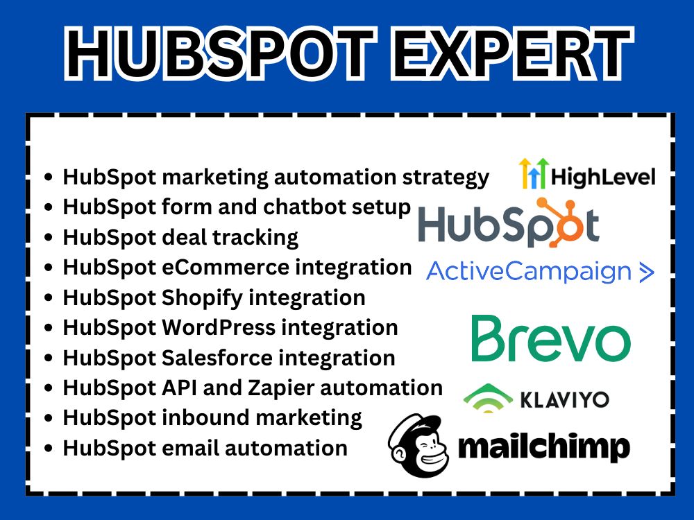 SetUp HubSpot CRM Automate Workflows Sales Funnels Integrate Website ...