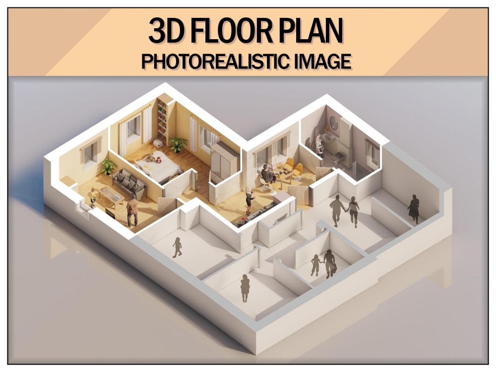 3D Floor Plan Renderings for real estate marketing in 24 hours | Upwork
