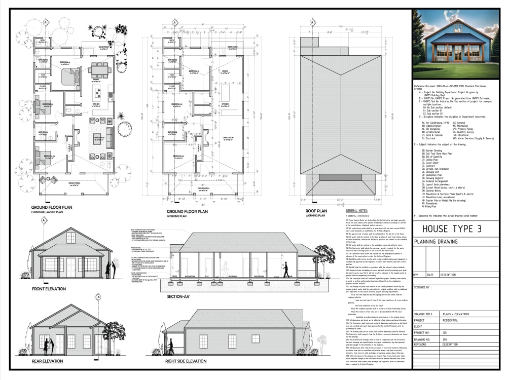 Illustration of Custom Residential Building Design
