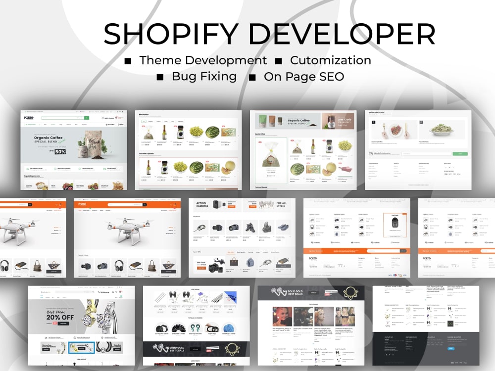 Shopify store designer theme developer shopify bug fixing | Upwork