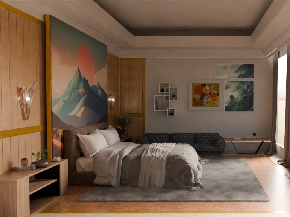 Living room interior design and 3d rendering | Upwork