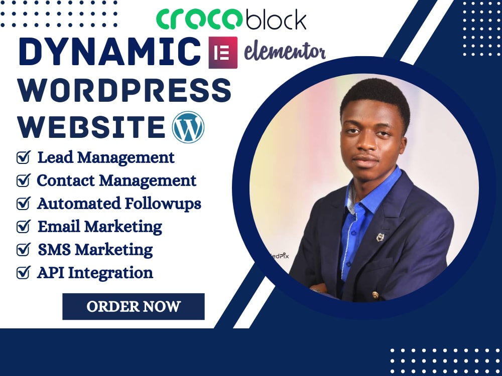 Dynamic wordpress website using crocoblock, elementor pro, jet engine ...
