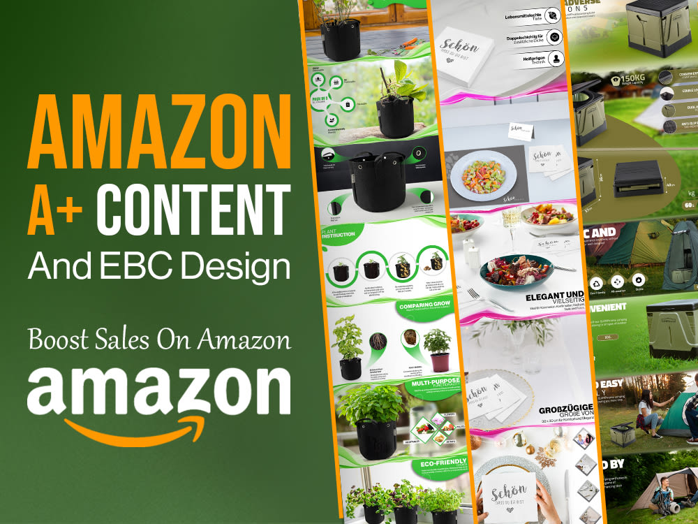 Amazon a plus content, enhanced brand and photo editing a+ ebc design ...