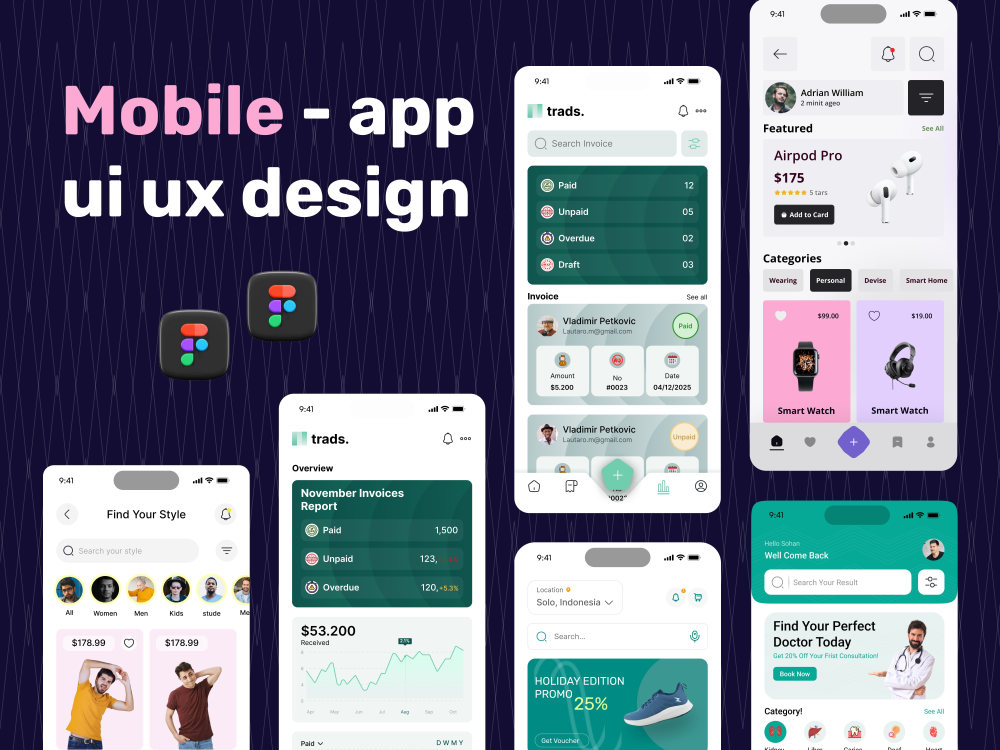 Modern high quality mobile app UI UX design | figma expert | App expert ...