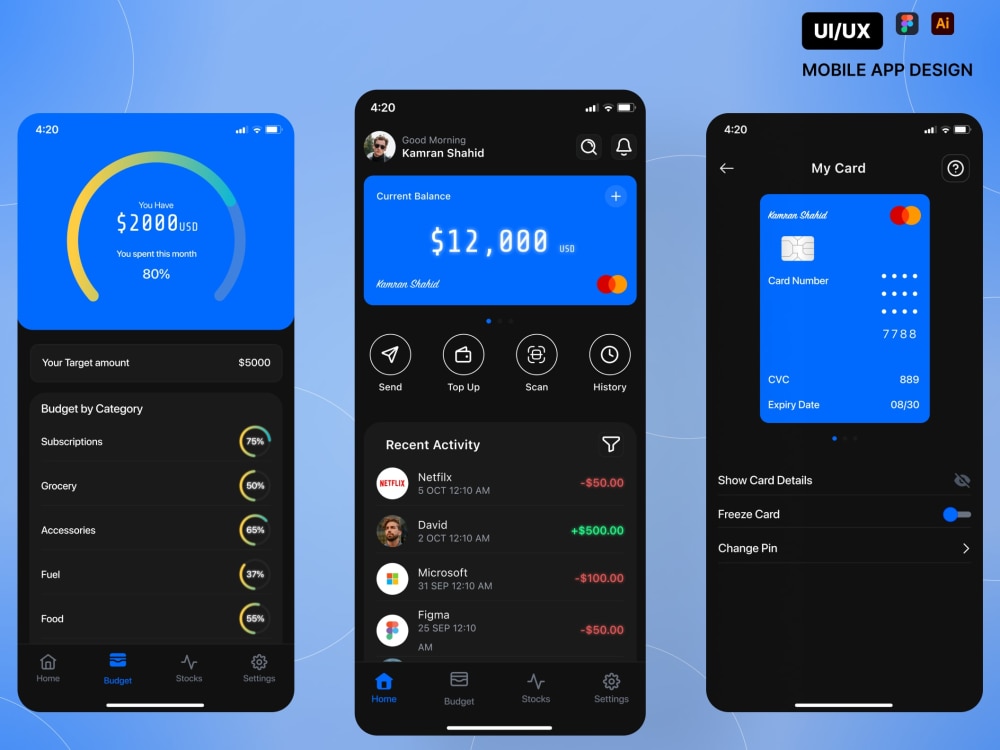Modern mobile app UI/UX in Figma | Upwork