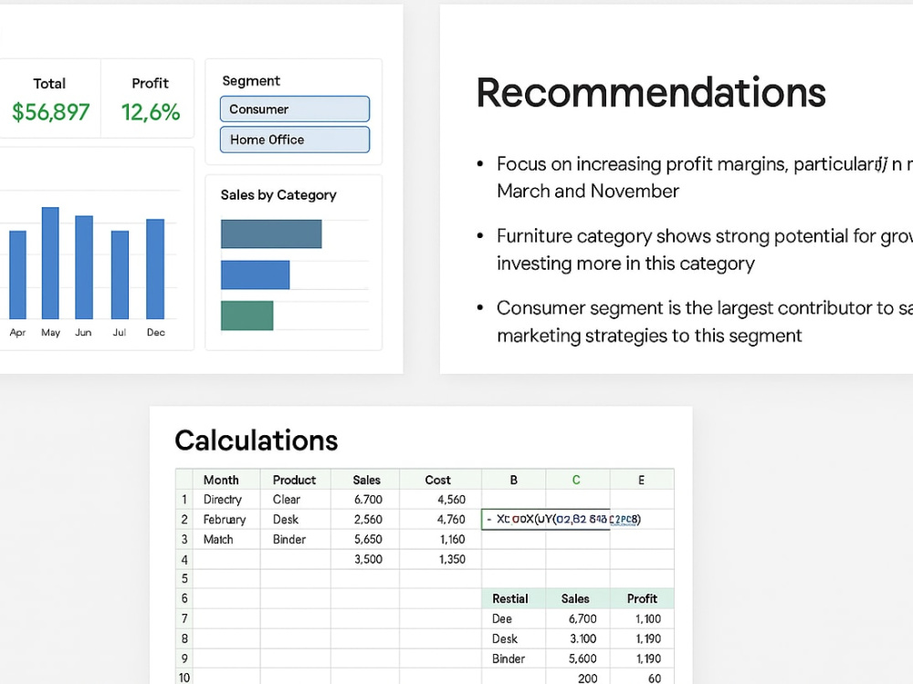 I will build an advanced Excel dashboard with metrics, charts ...
