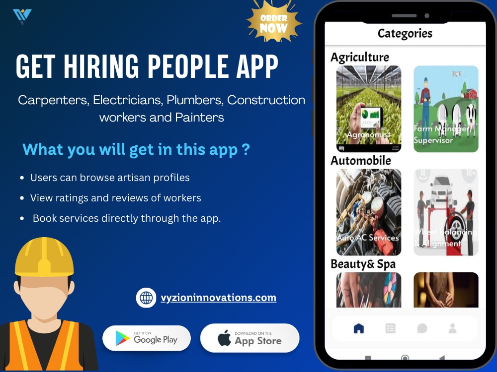 Hiring workers for work and home services Mobile App | Upwork