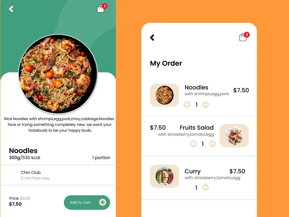 Custom Food Delivery App UI in Figma | Upwork