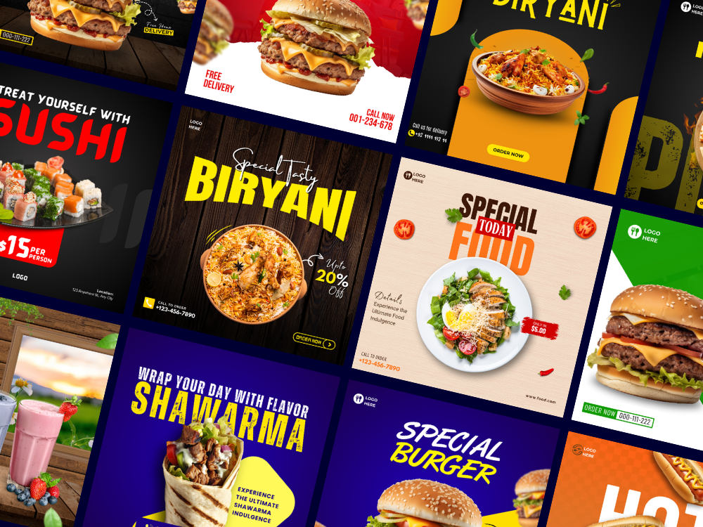 30 Plus Custom Social Media Post Designs for Facebook, Instagram ...