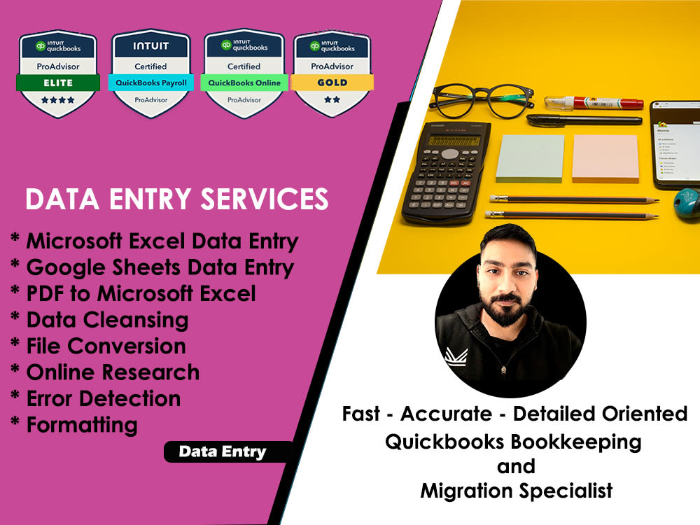 Data entry specialist for all types of data entry - admin work | Upwork
