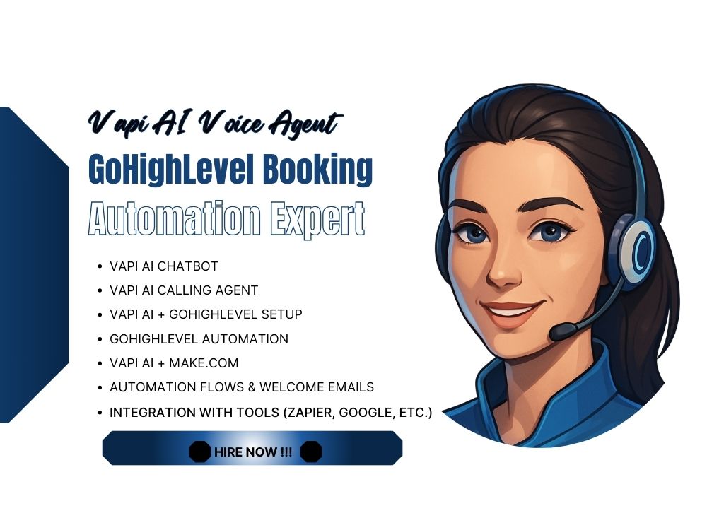 Vapi ai voice call, gohighlevel booking, make com automation, vapi ...
