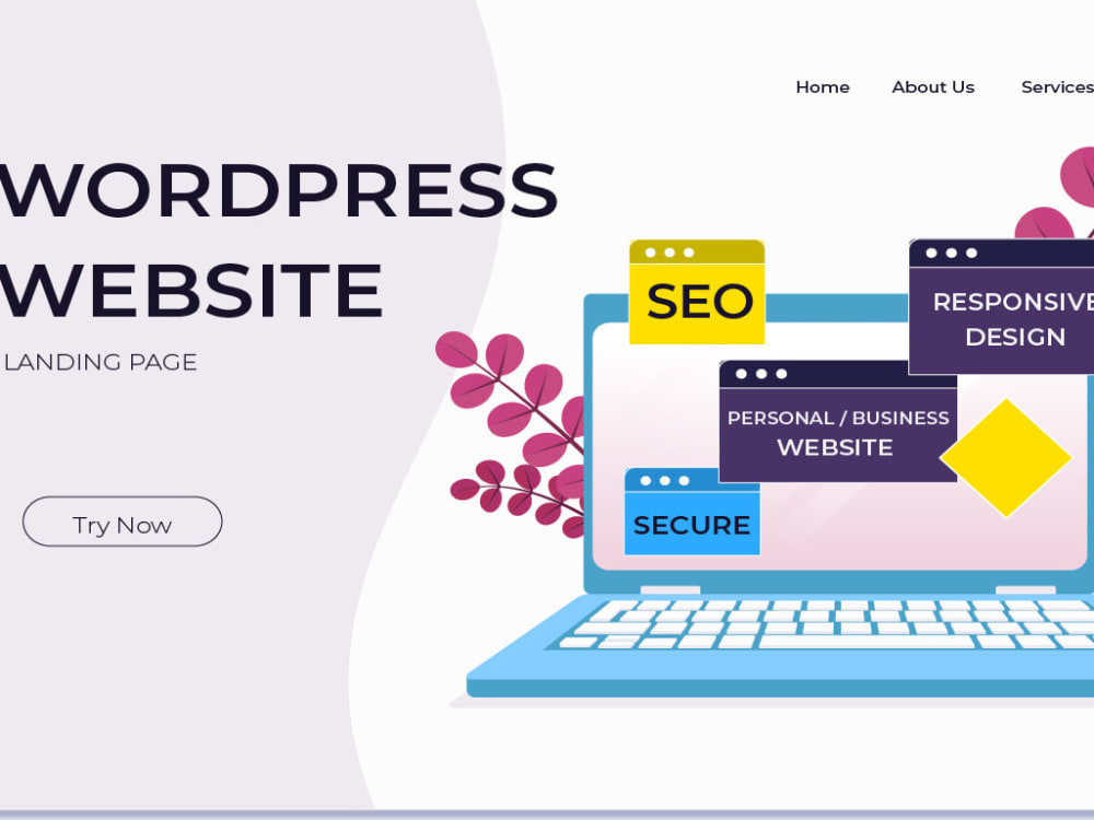 A responsive wordpress website design customized according to your ...