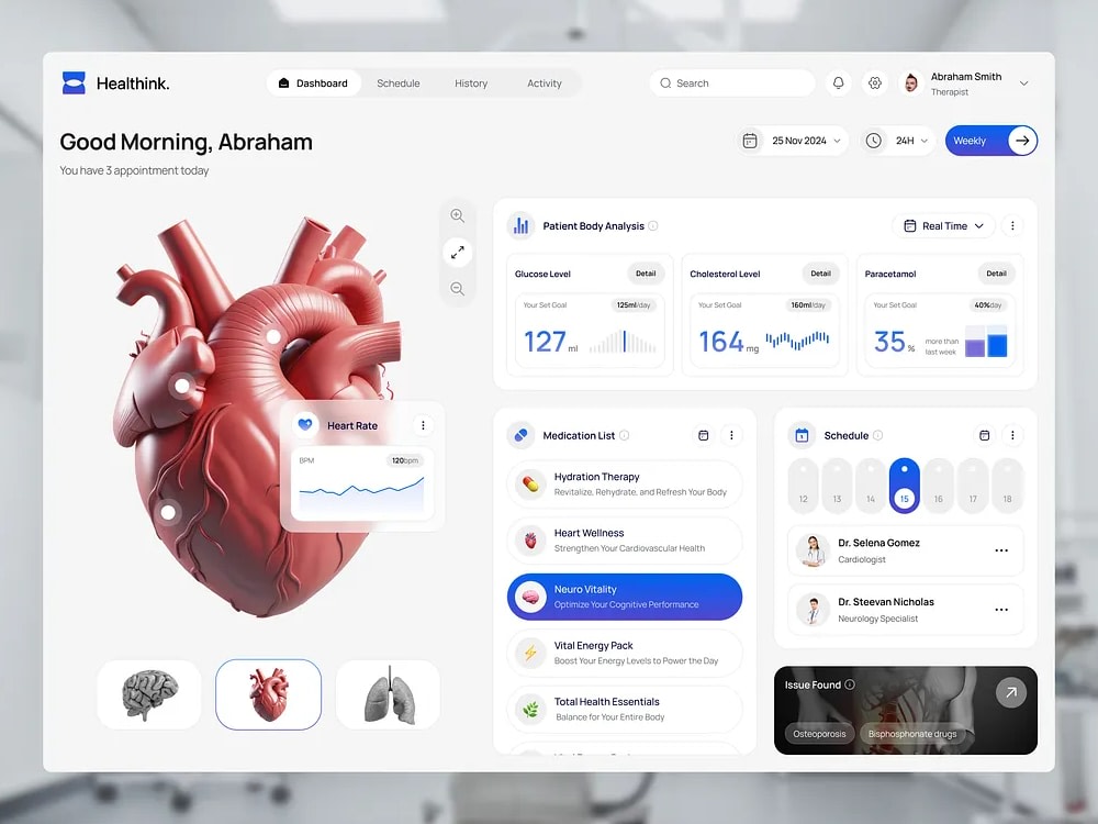 A Modern Healthcare Dashboard UI/UX Design in Figma | Upwork