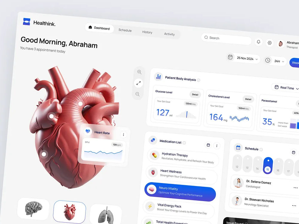 A Modern Healthcare Dashboard UI/UX Design in Figma | Upwork