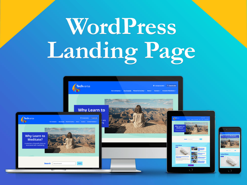 Custom WordPress Landing Page for Lead Generation | Upwork
