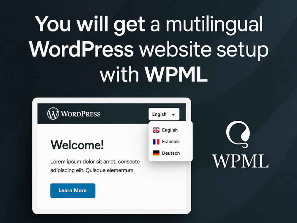 A multilingual WordPress website setup with WPML | Upwork