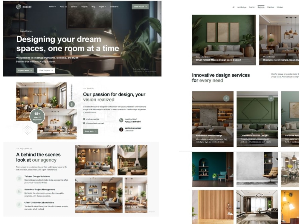 Interior & Architecture Wordpress Website | Upwork