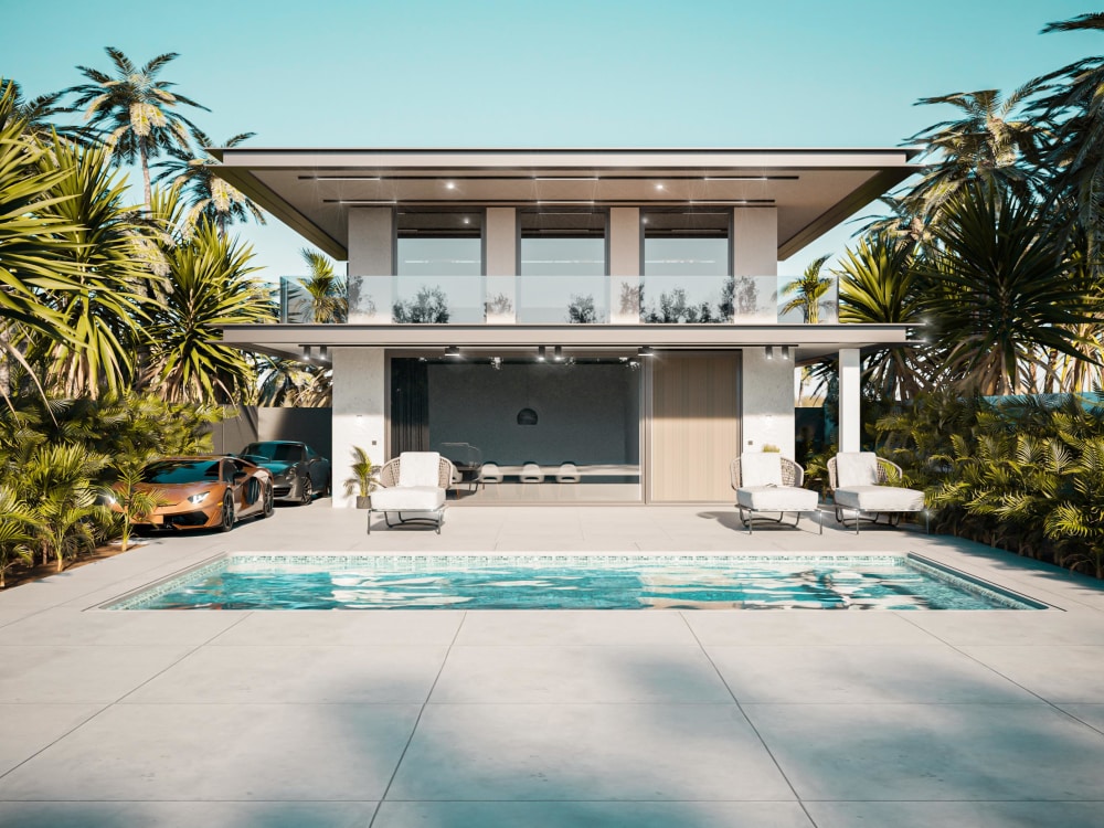 Development House Rendering Photorealistic exterior 3D rendering for housing development projects ...
