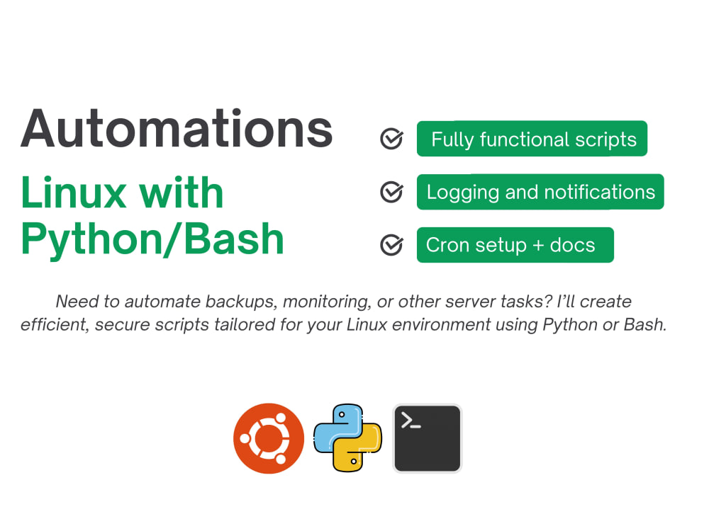 Automation Scripts for Linux (Python/Bash) | Upwork