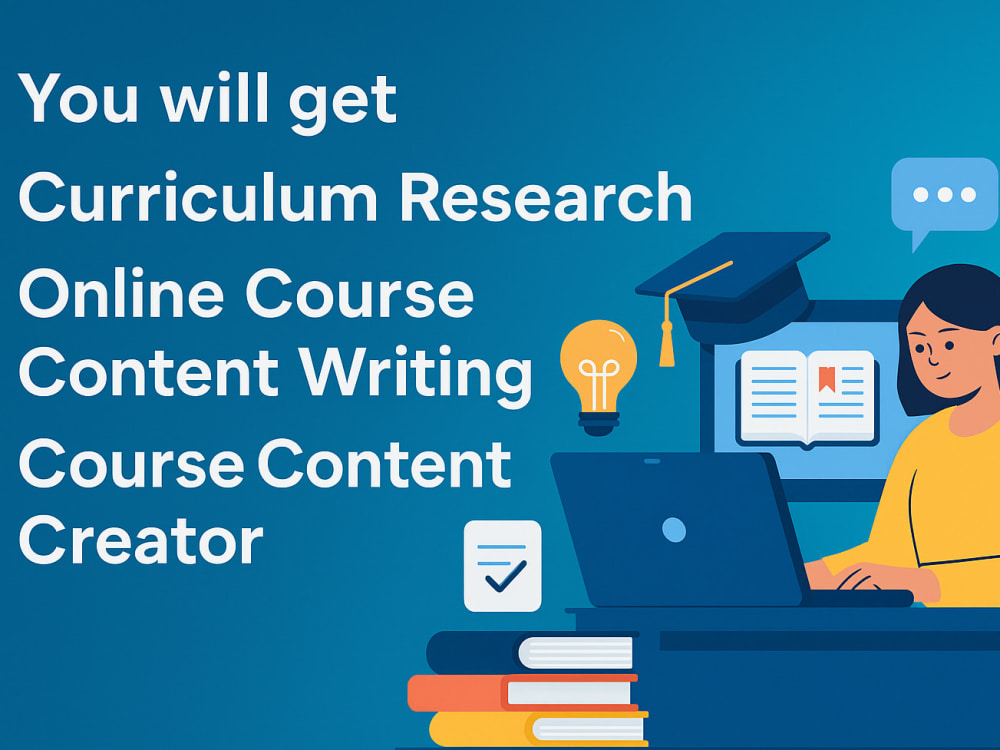 Training Content Maker Curriculum Research, Online Course Content Writing, Course Content ...