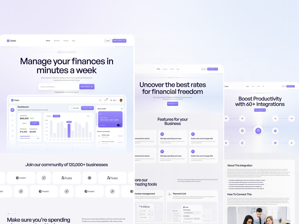 A clean and fantastic website | Landing Page UI UX design. | Upwork