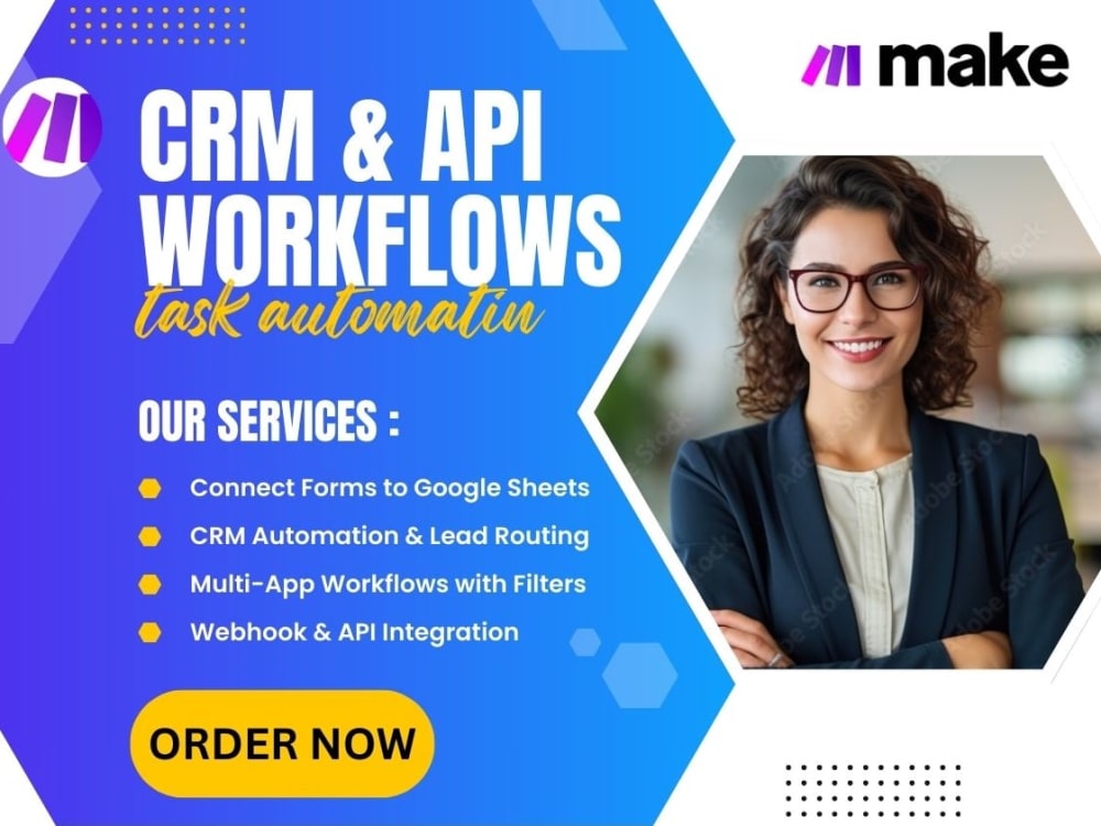 Custom Make.com Workflows & Automate Your Business Tasks CRM, Sheets ...