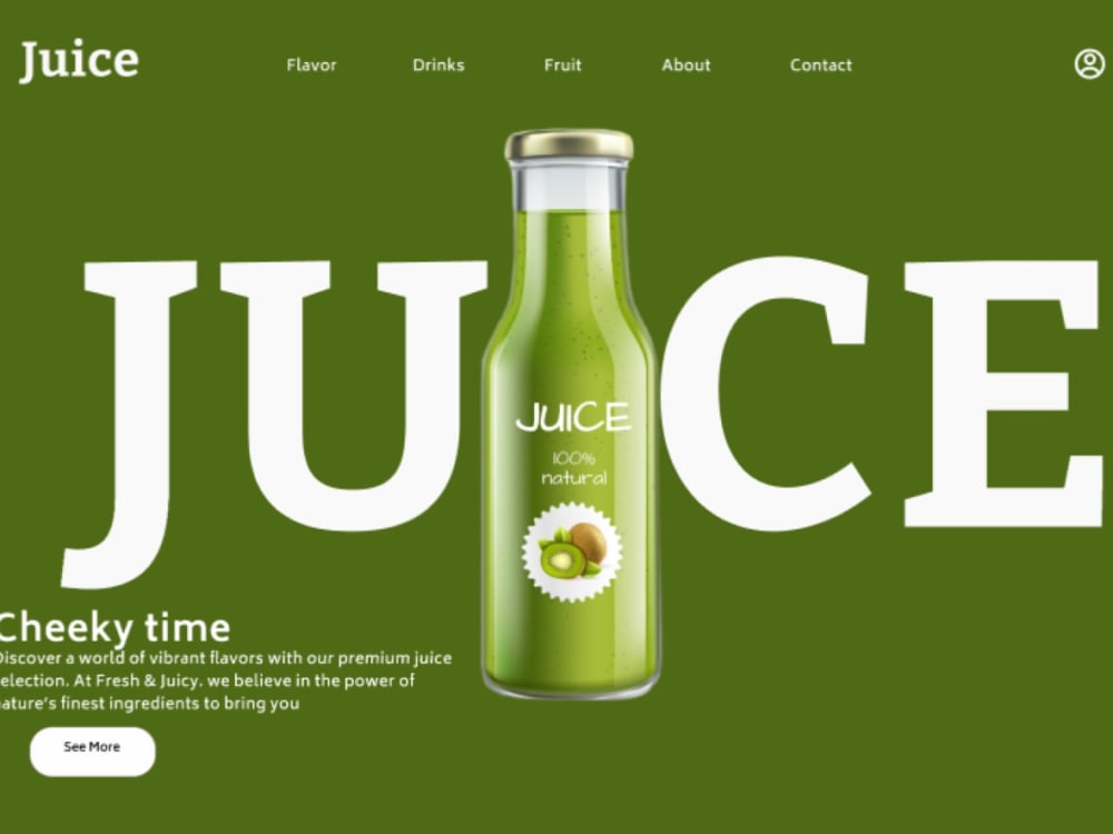 Juice Center Animated Landing Page Design | Figma UI/UX Showcase | Upwork