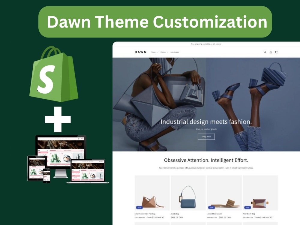 Modern shopify website with dawn theme customization and design | Upwork