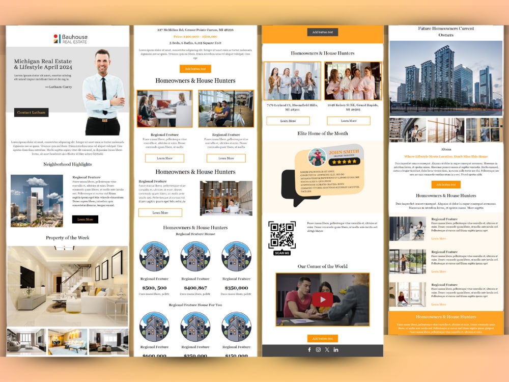 A editable and professional Mailchimp email template newsletter | Upwork