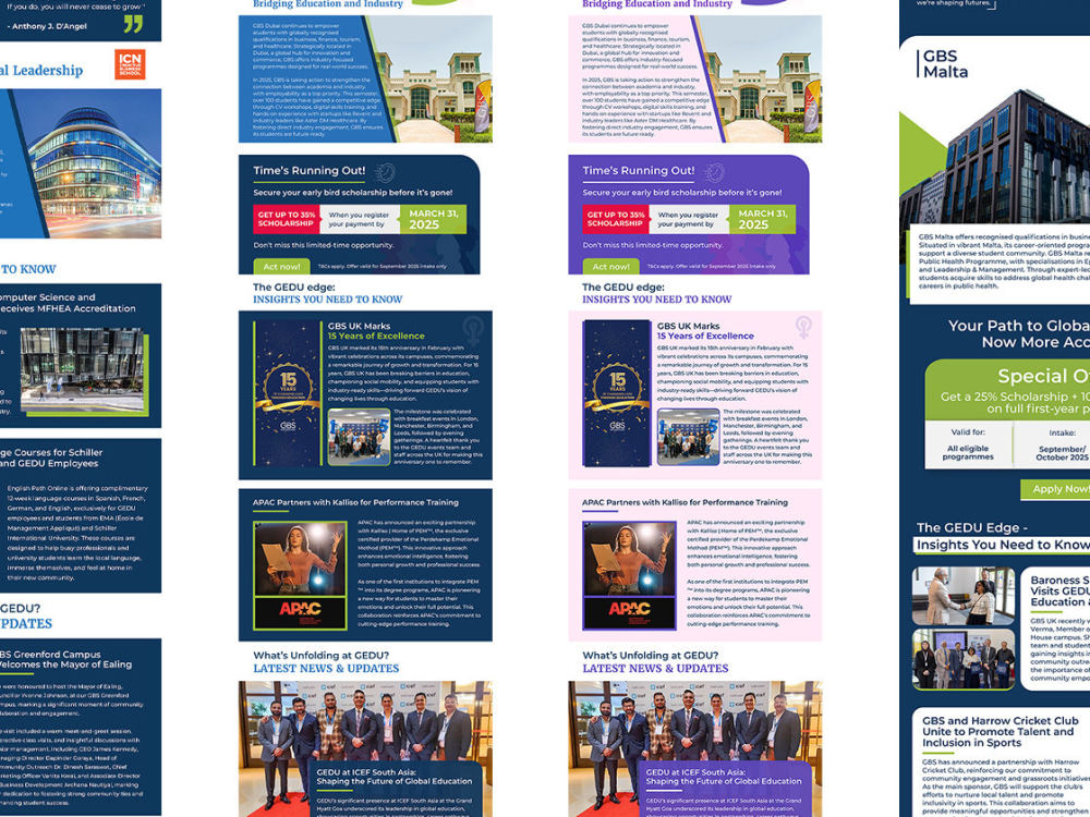 A creative newsletter design with engaging readability through ...