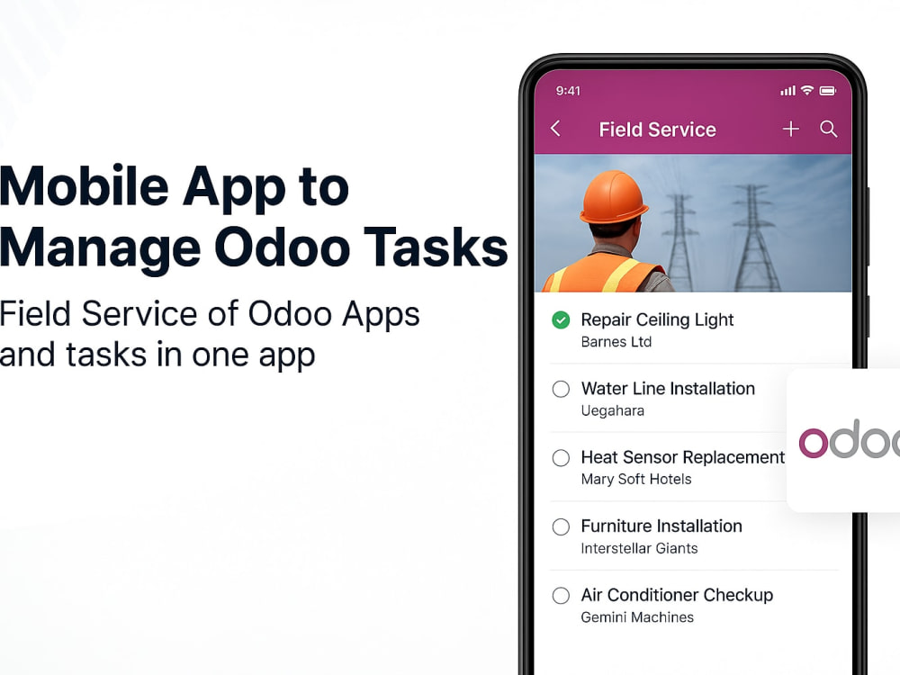 A mobile app to manage your odoo app tasks | Upwork