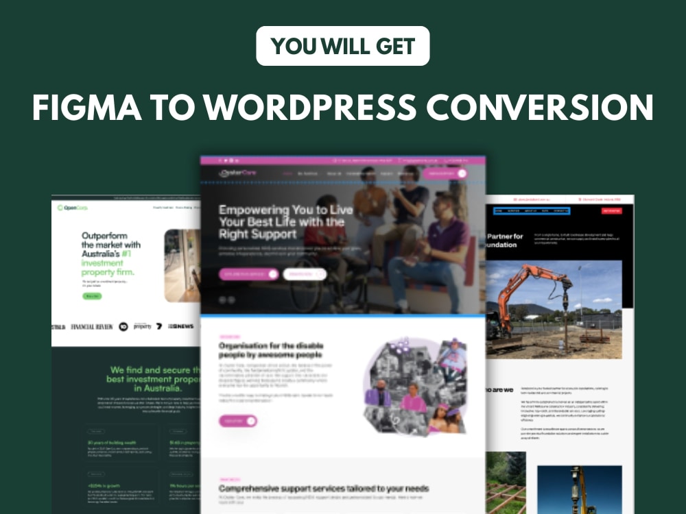 Figma to WordPress Conversion | Upwork