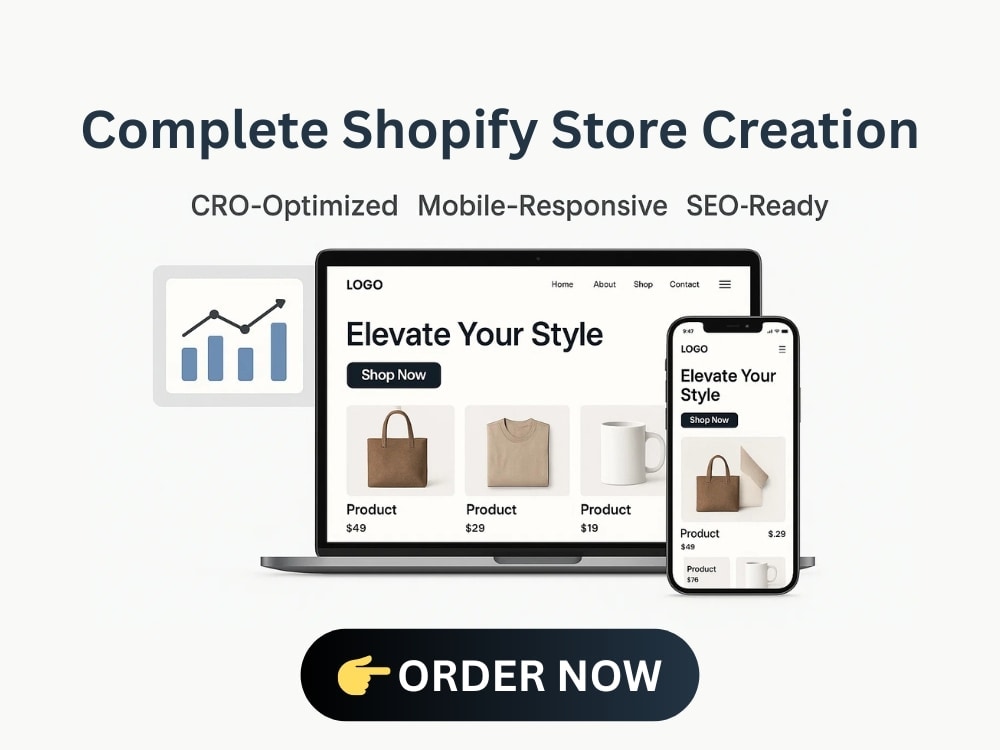 Complete Shopify Store Setup | CRO-Optimized & Mobile-Responsive | Upwork