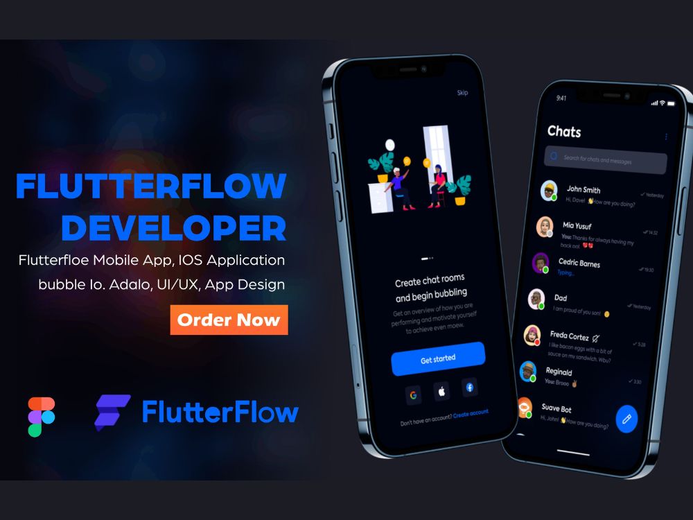 A flutterflow developer for android, ios, web app, flutterflow app dev ...