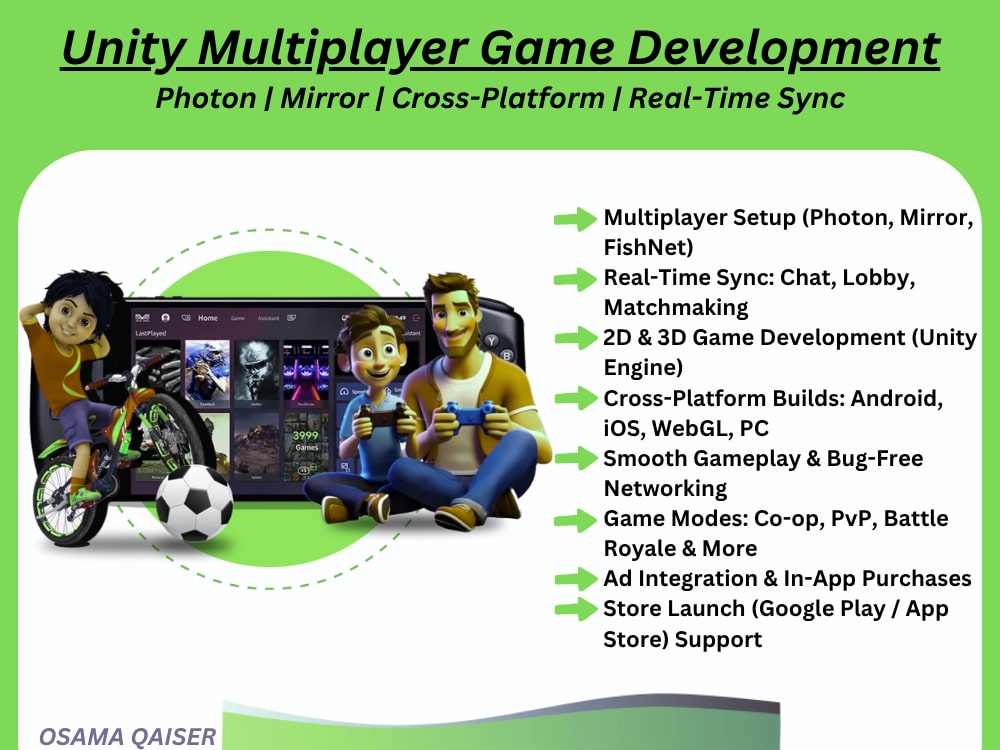 A custom Unity multiplayer game with Photon or Mirror | Upwork