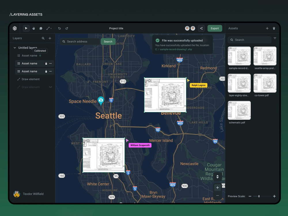 Interactive SaaS map app for seamless project & asset collaboration ...