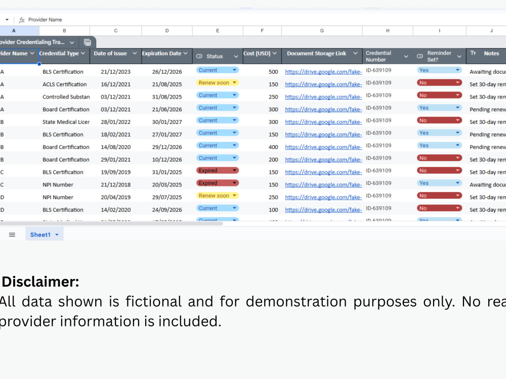 Credential Tracking System Custom Credentialing Tracker System for Clinics & Providers | Upwork